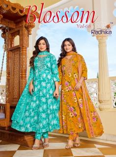 Radhika lifestyle blossom vol 8 textiles wholesale kurtis